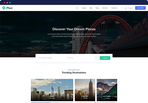 Directorist dPlace Tourism Travel WordPress Directory Theme 1.9 GPL Theme