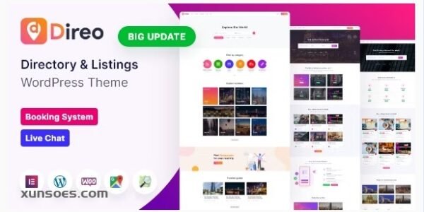 Direo Directory Listing WordPress Theme 2.25 GPL Theme