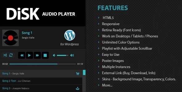 Disk Audio Player For WordPress 2.9 GPL Plugins