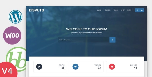 Disputo WordPress bbPress Forum Theme 4.3 GPL Theme