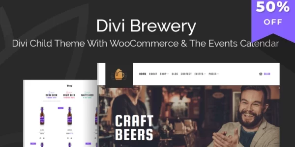 Divi Brewery 1.0.2 GPL Theme