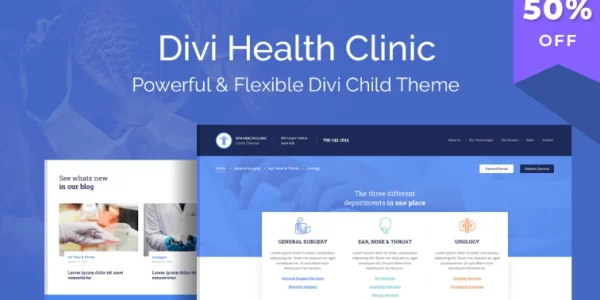 Divi Health Clinic 1.0.6 GPL Theme