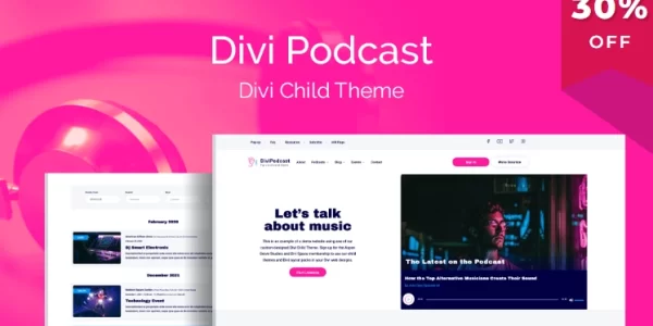 Divi Podcast 1.1.8 GPL Theme