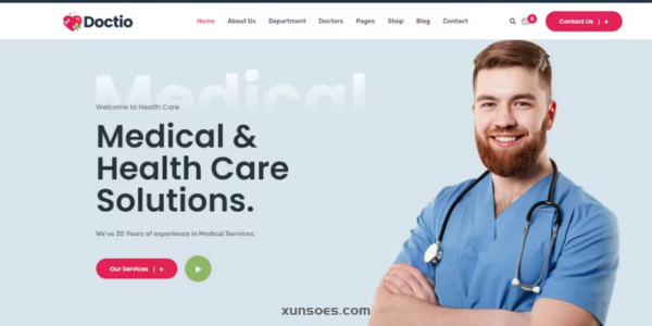 Doctio Medical Health WordPress Theme 1.0.5 GPL Theme