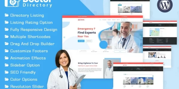 Doctor Directory WordPress Theme 1.0.0 GPL Theme
