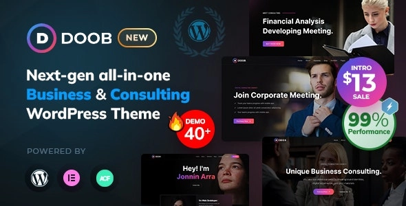 Doob Business Consulting WordPress Theme 1.1.0 GPL Theme