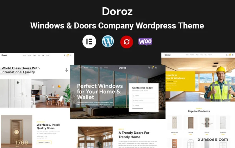 Doroz Windows Doors Company High Quality WordPress Theme 1.0.0 GPL Theme