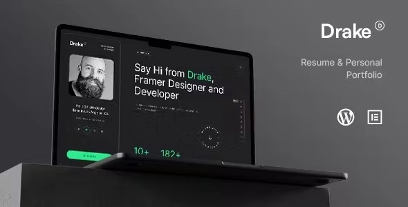 Drake Personal Portfolio WordPress Theme 3.0.1 GPL Theme