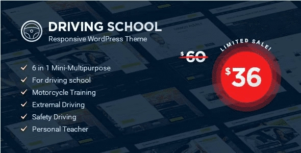 Driving School WordPress Theme 1.4.1 GPL Theme