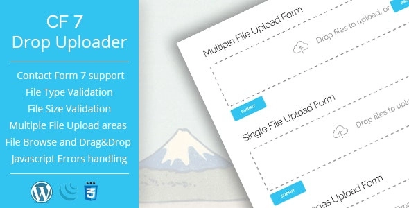 Drop Uploader for CF7 DragDrop File Uploader Addon 2.3.1 GPL Plugins