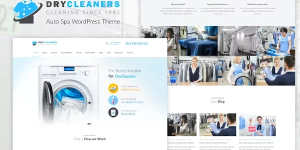 Dry Cleaning | Laundry Services WordPress Theme 3.3 GPL Theme