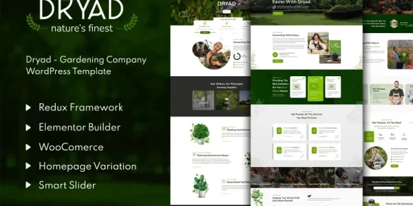 Dryad Gardening Company WordPress Theme 1.0.0 GPL Theme