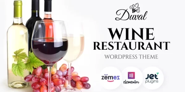 Duval Vineyard, Winery WordPress Theme 1.0.1 GPL Theme