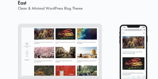 East Clean Minimal WordPress Blog Theme 1.1.8 GPL Theme