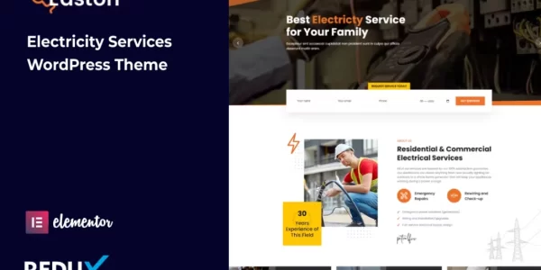 Easton Electricity Services WordPress Theme 1.0.0 GPL Theme