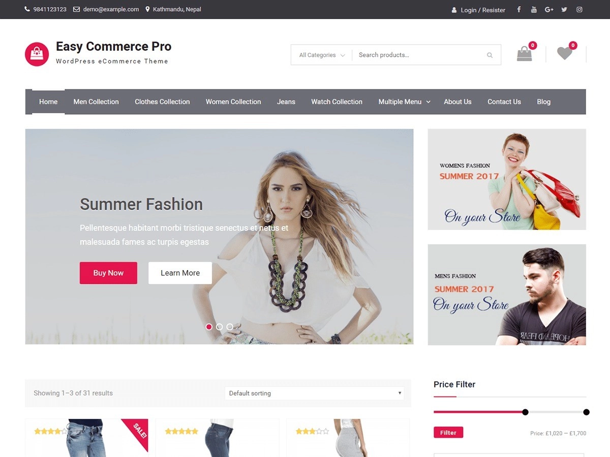 Easy Commerce Pro 2.1 GPL Theme