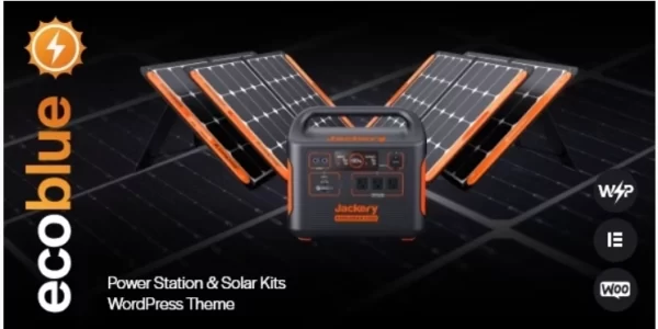 EcoBlue Power Station Solar Kits WordPress Theme 1.2 GPL Theme