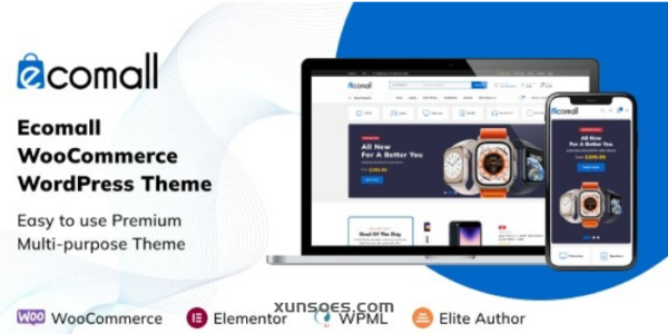 Ecomall Elementor Electronics WooCommerce Theme 1.0.1 GPL Theme