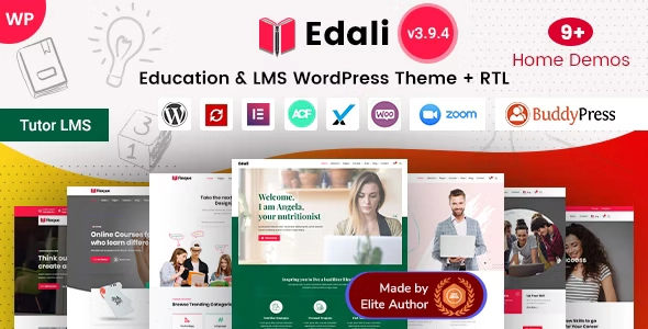 Edali Education LMS Online Courses WordPress Theme 4.3 GPL Theme
