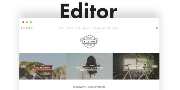 Editor Blog A WordPress Blog Theme for Bloggers 1.6.1 GPL Theme
