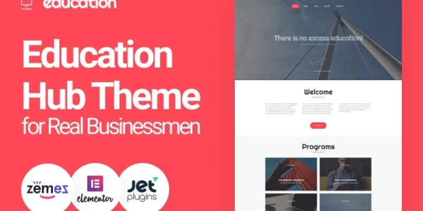 Education Education Hub Theme for Real Businessmen WordPress Theme 1.0.1 GPL Theme