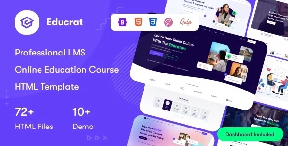 Educrat Online Course Education WordPress Theme 1.0.18 GPL Theme