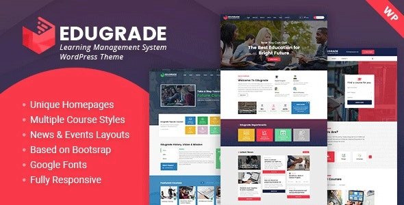 Edugrade Education WordPress Theme 1.4 GPL Theme