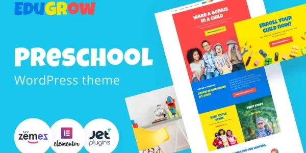 Edugrow Preschool WordPress Theme with a Vivid Design WordPress Theme 1.0.0 GPL Theme