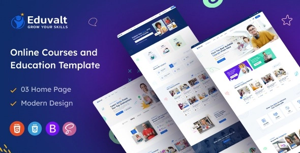Eduvalt Online Courses Education WordPress Theme + RTL 1.0.4 GPL Theme