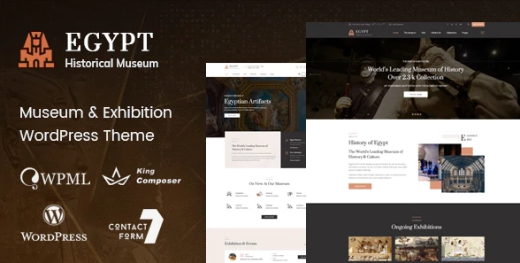 Egypt Museum Exhibition WordPress Theme 1.6 GPL Theme