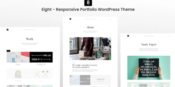 Eight Responsive Portfolio WordPress Theme 1.0 GPL Theme
