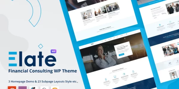 Elate | Financial Consulting WordPress Theme 1.4.3 GPL Theme