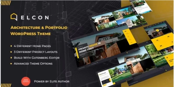Elcon Architecture Portfolio WordPress Theme 1.0.1 GPL Theme