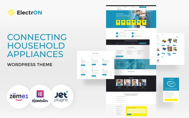 ElectrON Connecting Household Appliances WordPress Theme 2.0.1 GPL Theme