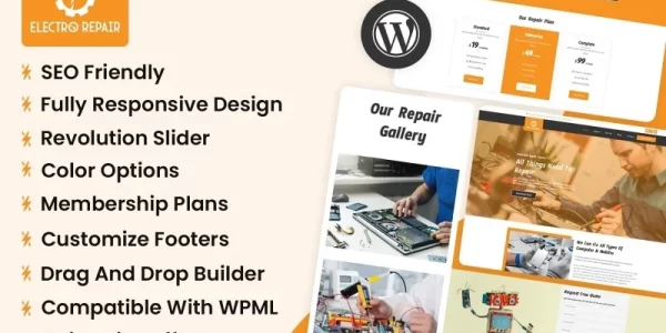Electro Repair Electronics And Computer Repair Service WordPress Theme 1.0.0 GPL Theme