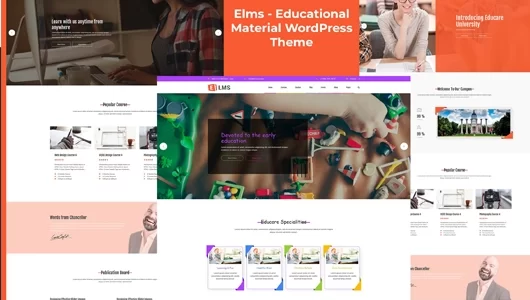 Elms Educational Material WordPress Theme 1.0.0 GPL Theme