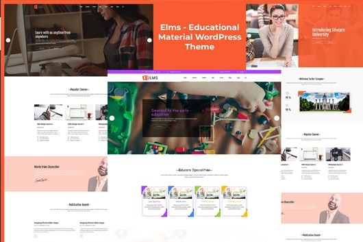 Elms Educational Material WordPress Theme 1.0.0 GPL Theme