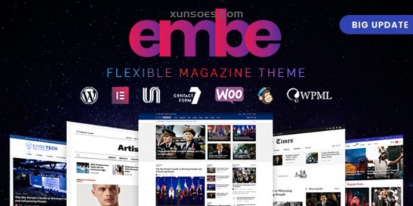 EmBe Flexible Magazine WordPress Theme 2.2.0 GPL Theme