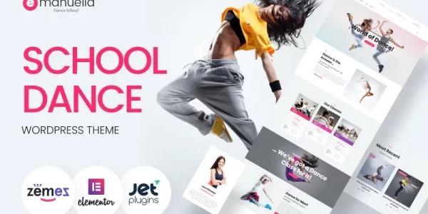 Emanuella Dance School Responsive WordPress Theme 1.0.0 GPL Theme