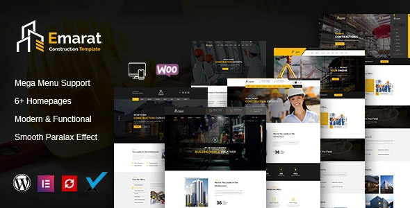 Emarat Construction WordPress Theme 1.6.7 GPL Theme