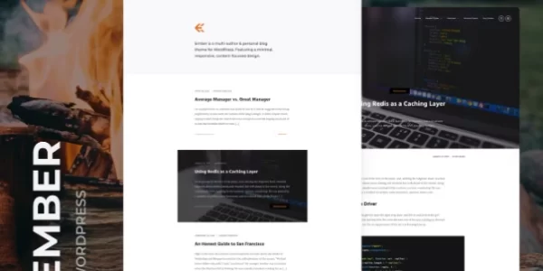 Ember Minimal WordPress Blog Theme 3.4.0 GPL Theme