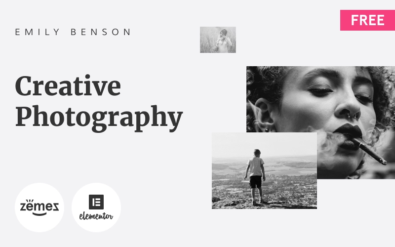 Emily Benson Free Photography One Page WordPress Theme 1.0.1 GPL Theme