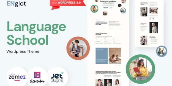 Englot Clean Language Course WordPress Theme 1.0.1 GPL Theme