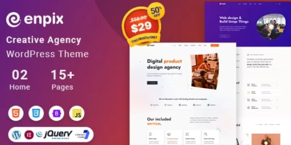 Enpix | Digital Agency Creative Portfolio Theme 1.0.1 GPL Theme