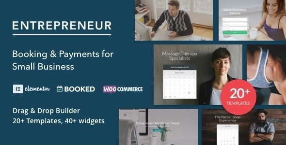 Entrepreneur Booking for Small Businesses WordPress Theme 3.1.0 GPL Theme