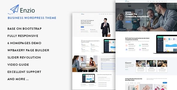 Enzio Responsive Business WordPress Theme 1.0.2 GPL Theme