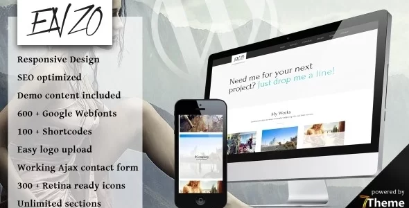 Enzo – Business and Portfolio WordPress Theme 1.1 GPL Theme