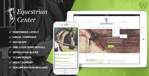 Equestrian Centre Horse-riding School Hippodrome WordPress Theme 1.5 GPL Theme