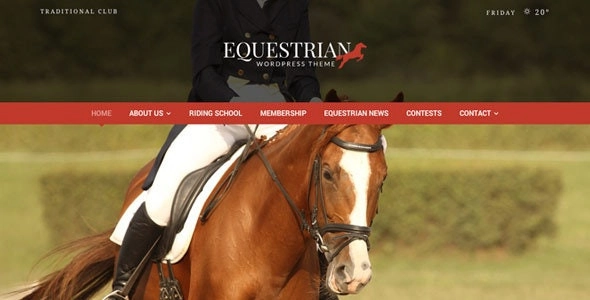Equestrian Horses and Stables WordPress Theme 1.5 GPL Theme