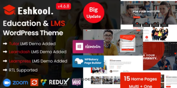 Eshkool Education WordPress Theme 4.6.7 GPL Theme